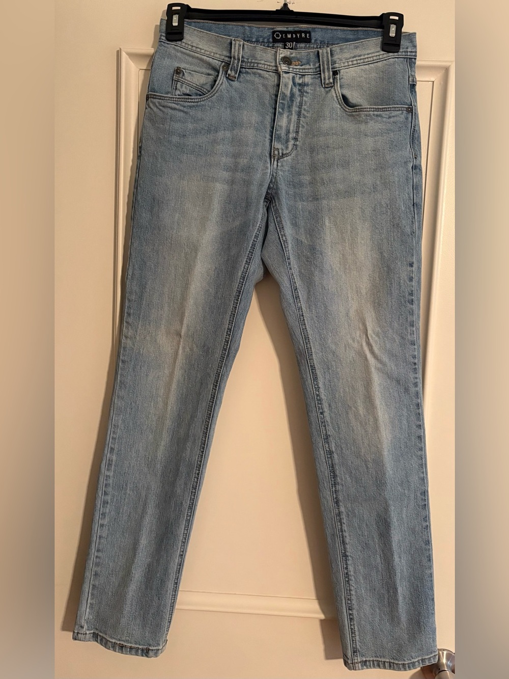 Empyre Skeletor Men’s Skinny Leg Jeans in Light Blue Wash